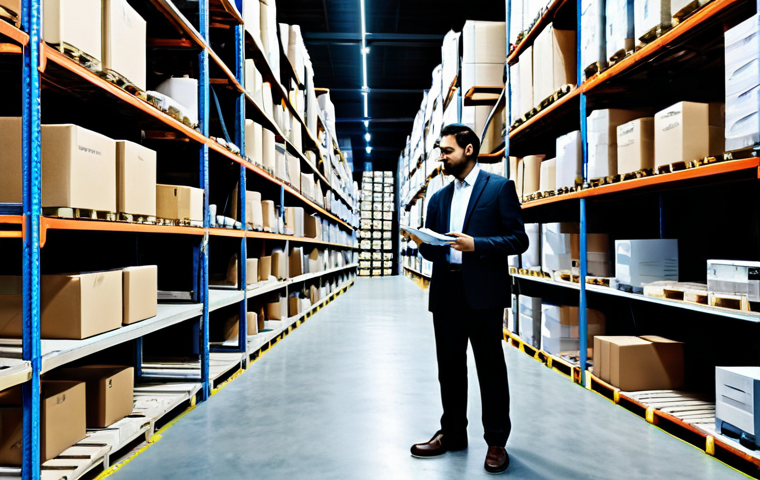 A dynamic visual contrasting traditional inventory management with AI-driven systems. On the left side of the frame, a professional business person in modest business attire is surrounded by cluttered shelves, stacks of paper, and an outdated rotary phone in a dimly lit, traditional warehouse. On the right side, the same professional, fully clothed, interacts seamlessly with a sleek, holographic data visualization interface in a modern, brightly lit, highly organized smart warehouse. The overall scene powerfully illustrates a "radical metamorphosis," highlighting the shift from reactive, manual processes to proactive, automated, and intelligent inventory control, all within a professional photography style. This image is safe for work, appropriate content, fully clothed, perfect anatomy, correct proportions, natural pose, well-formed hands, proper finger count, and natural body proportions.