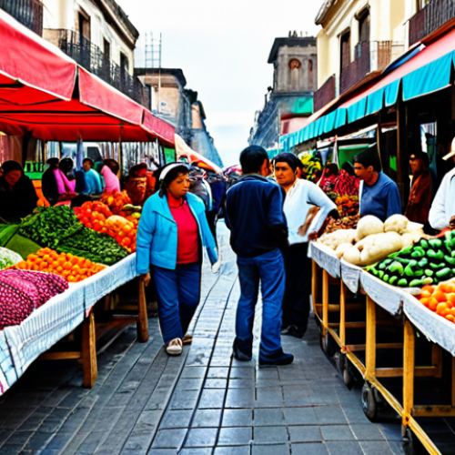 Home 22 **
"A bustling marketplace in Mexico City, vendors selling colorful textiles and fresh produce, a diverse crowd of shoppers, vibrant atmosphere, fully clothed, appropriate attire, safe for work, perfect anatomy, natural proportions, professional photography, high quality, family-friendly."
**