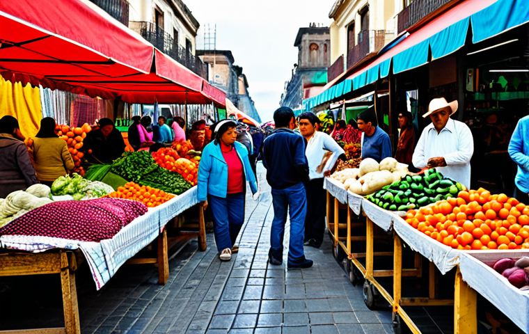 **

"A bustling marketplace in Mexico City, vendors selling colorful textiles and fresh produce, a diverse crowd of shoppers, vibrant atmosphere, fully clothed, appropriate attire, safe for work, perfect anatomy, natural proportions, professional photography, high quality, family-friendly."

**