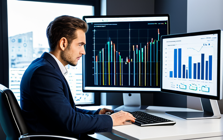 공급망관리와 AI 기술의 활용 사례 - Demand Prediction**

"A data scientist analyzing a predictive demand dashboard on a computer screen,...