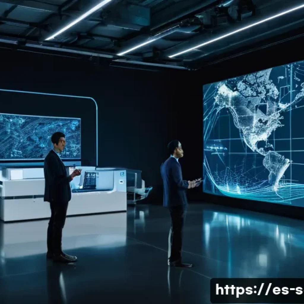 SCM 전문가를 위한 최신 연구 논문 - **Prompt:** A sleek, futuristic control center for a global supply chain. In the foreground, a diver...